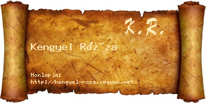 Kengyel Róza névjegykártya