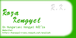 roza kengyel business card